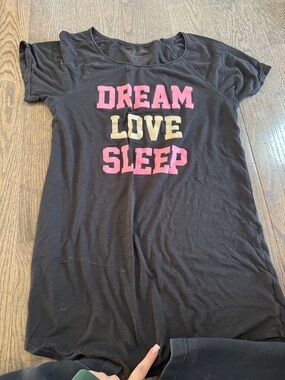 BLACK SLEEPING SHIRT/ DRESS quite long depending on height